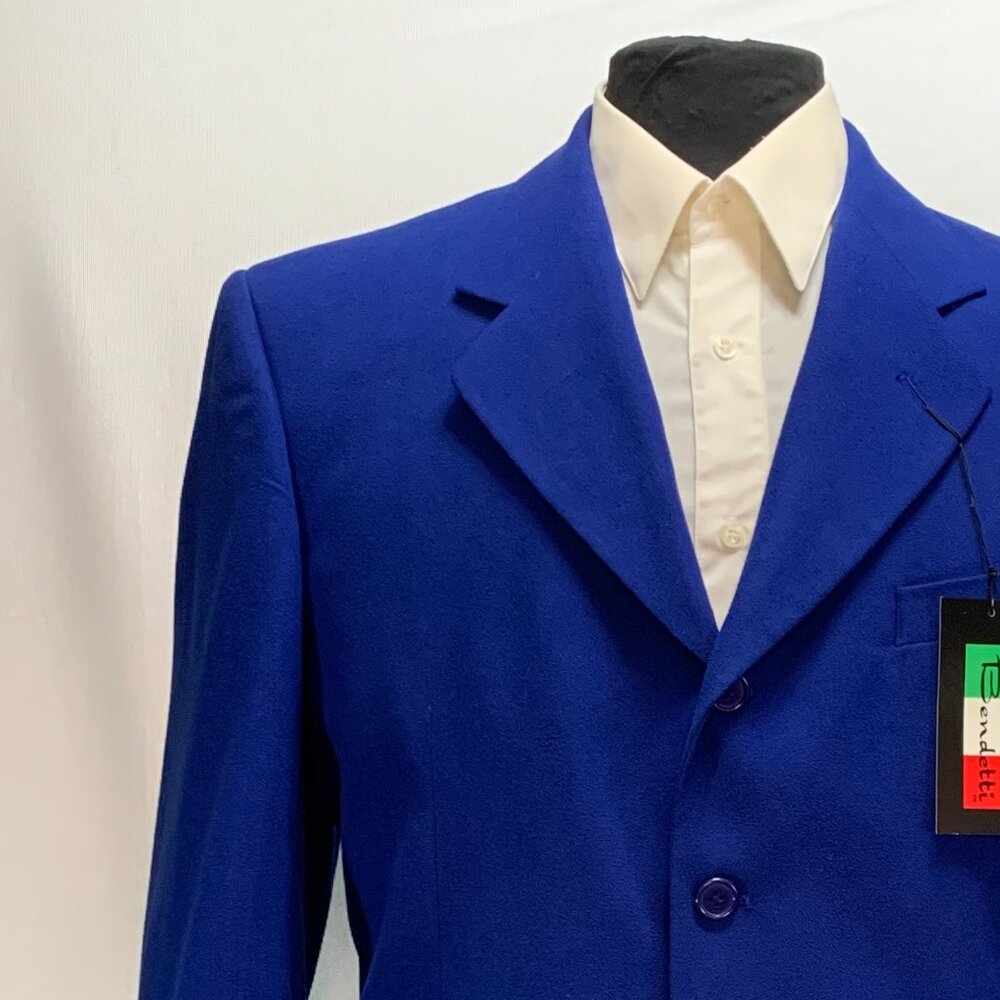 BENDETTI ITALIAN BLAZER - CASHMERE RAYON / POLYESTER ROYAL BLUE 4B - 42R 44R